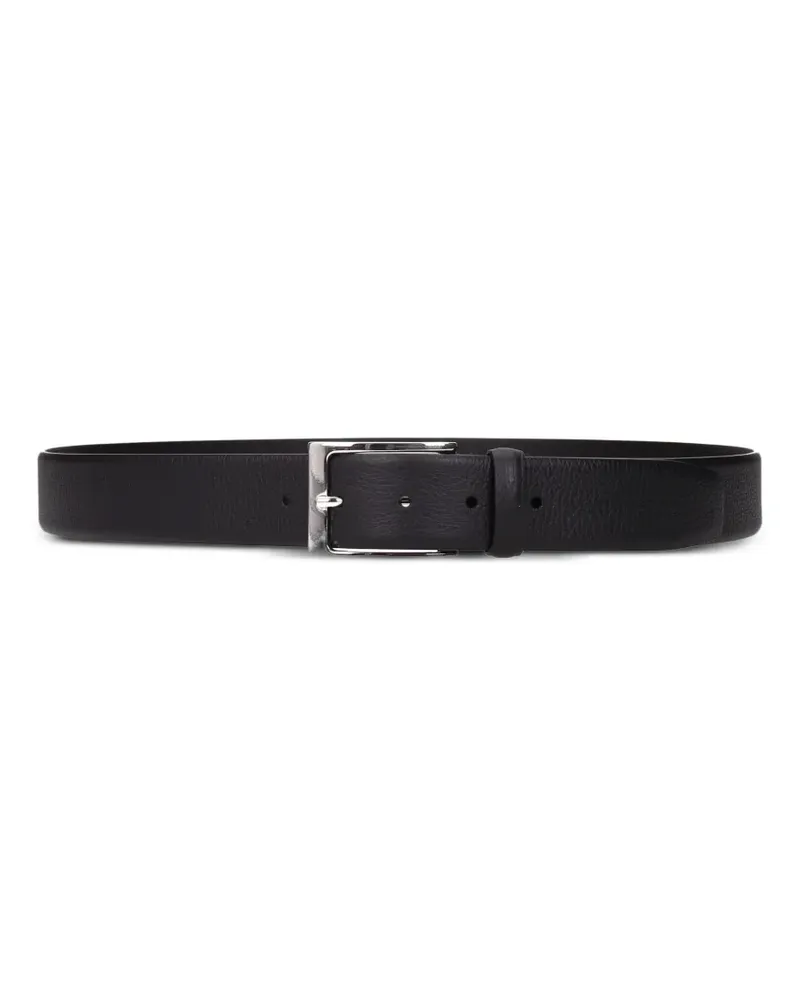 A.Testoni grained leather belt - Schwarz Schwarz