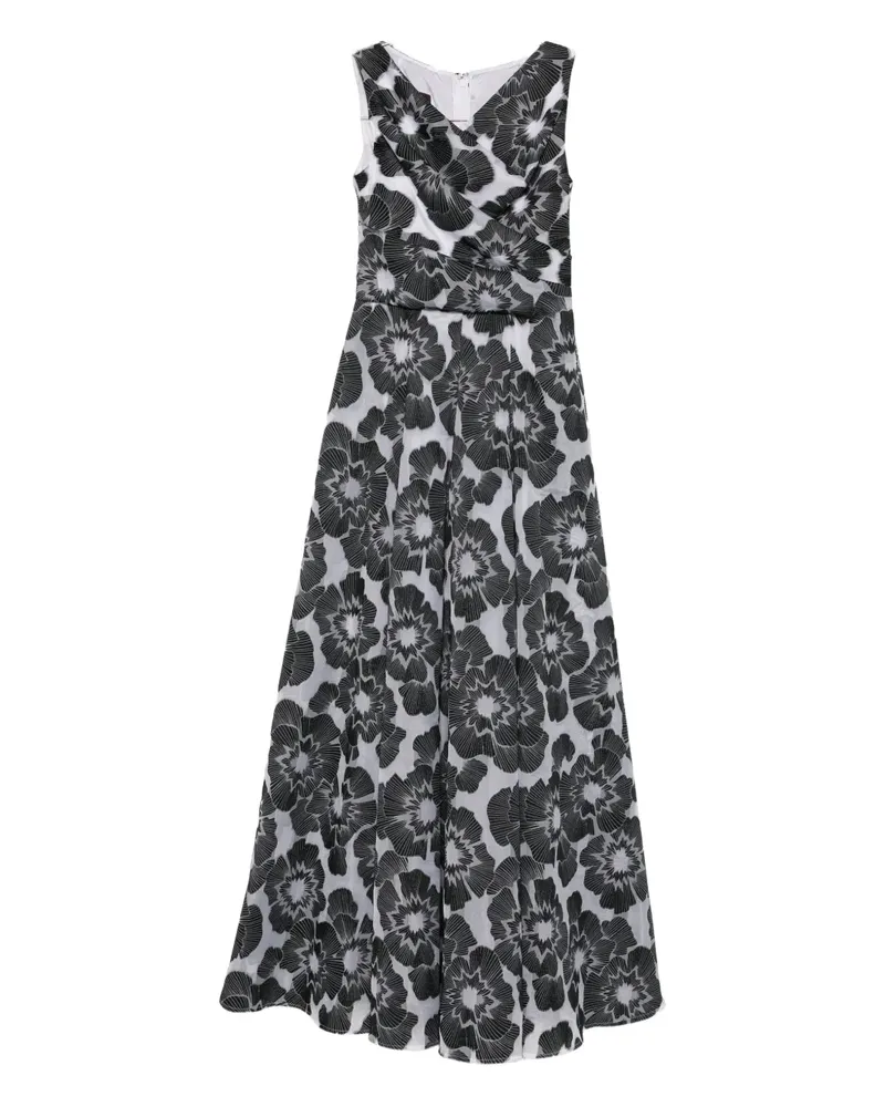 Talbot Runhof Abendkleid mit Print - Schwarz Schwarz