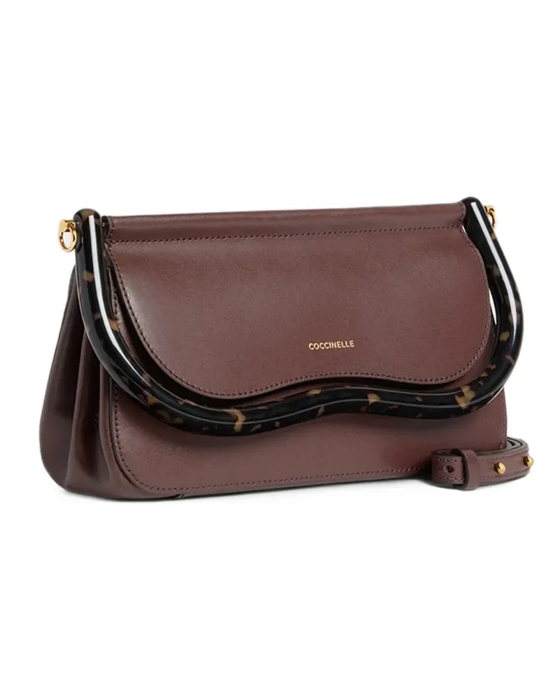Coccinelle tortoiseshell-effect leather tote bag - Braun Braun
