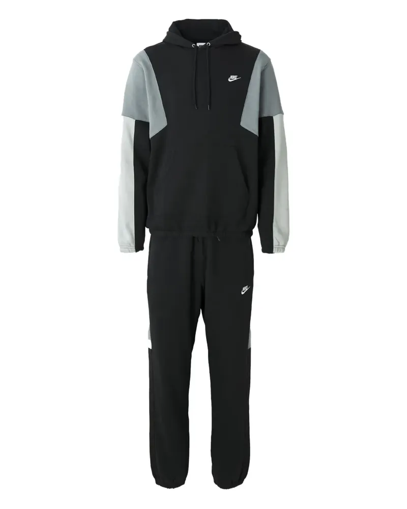 Nike hooded colourblock tracksuit - Schwarz Schwarz
