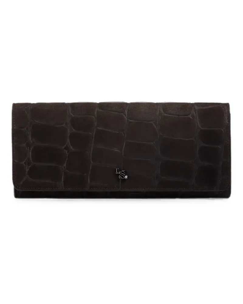 Le Silla Clutch mit Kroko-Optik - Braun Braun