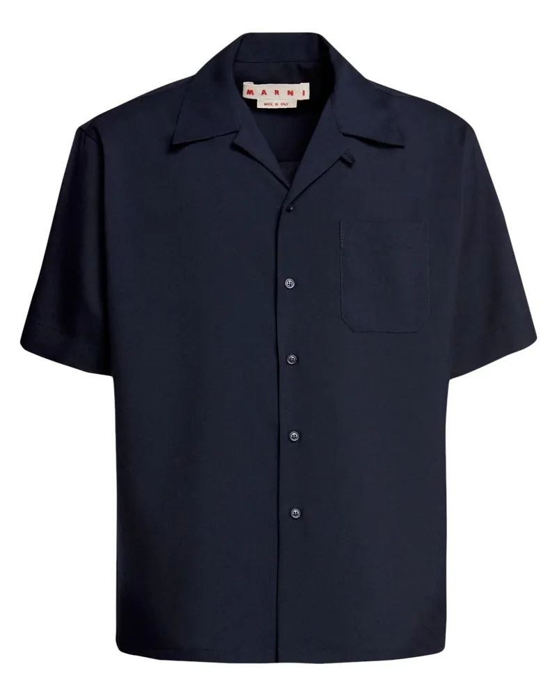 Marni Tropical Bowlinghemd - Blau Blau