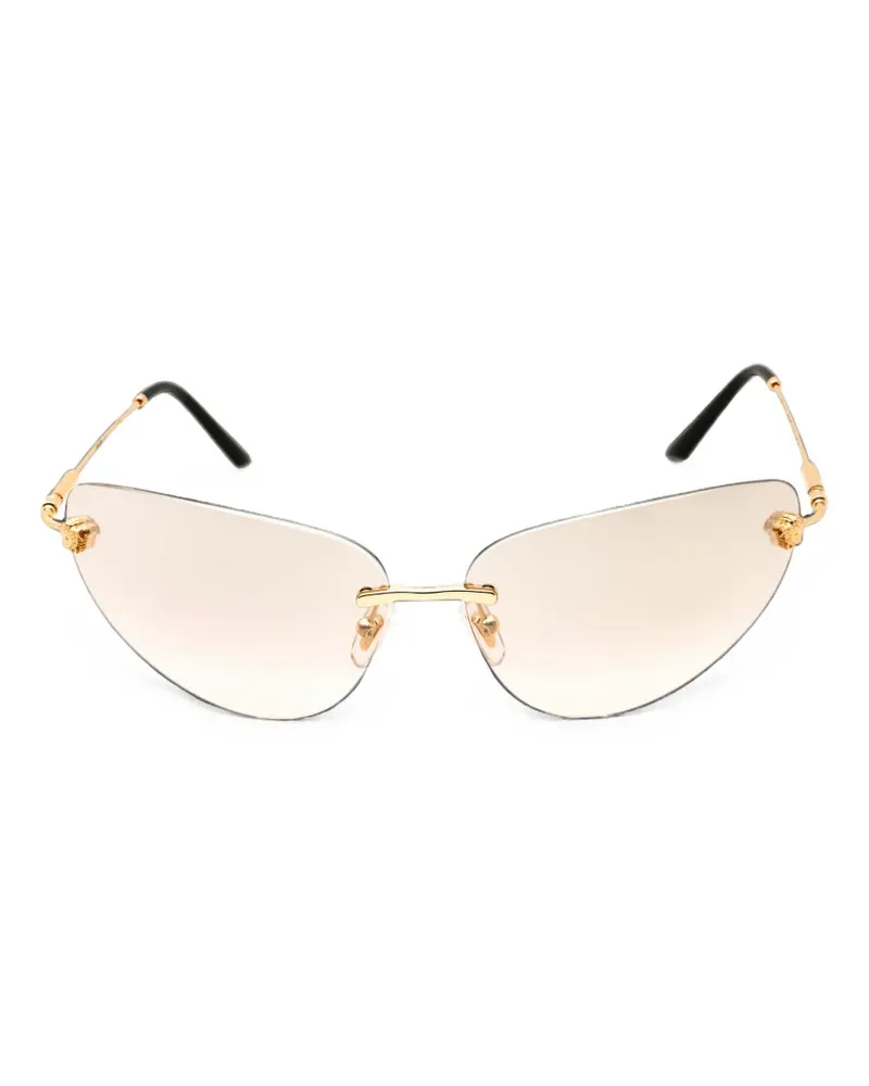 Versace Sonnenbrille mit Medusa-Detail - Gold Gold
