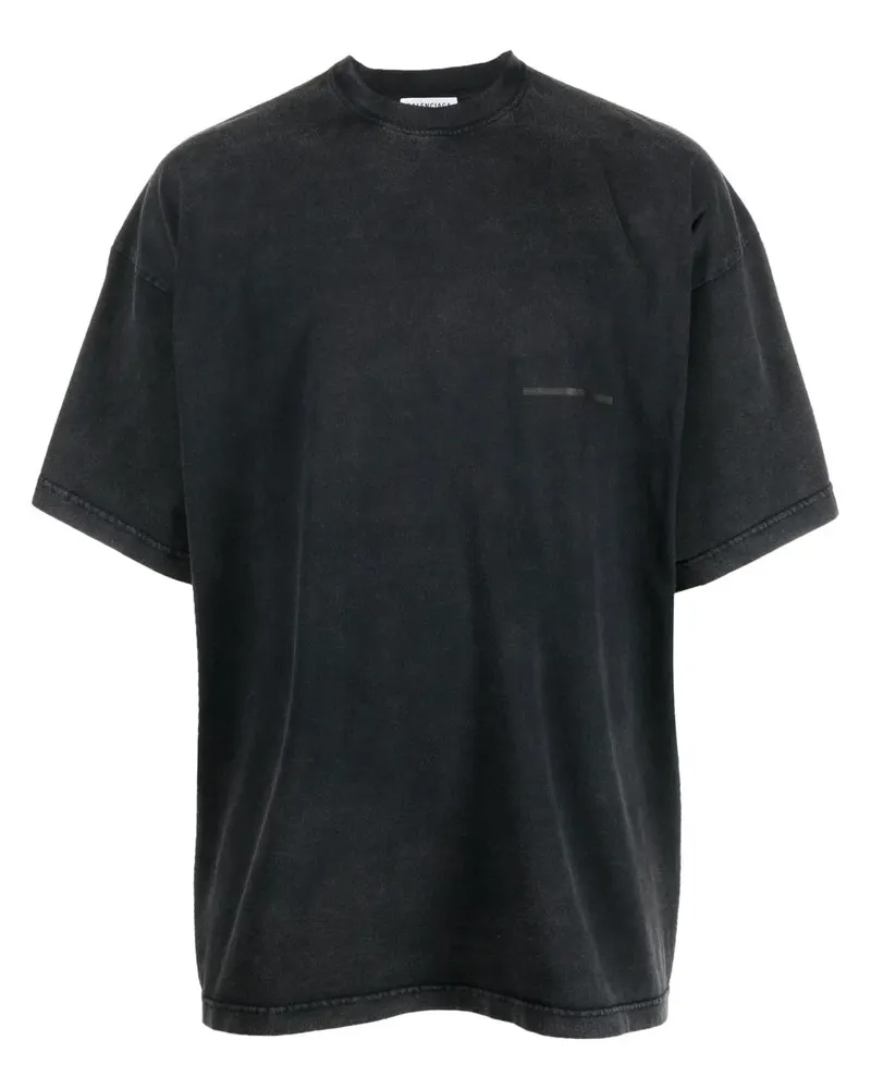 Balenciaga T-Shirt mit Strike 1917-Print - Schwarz Schwarz