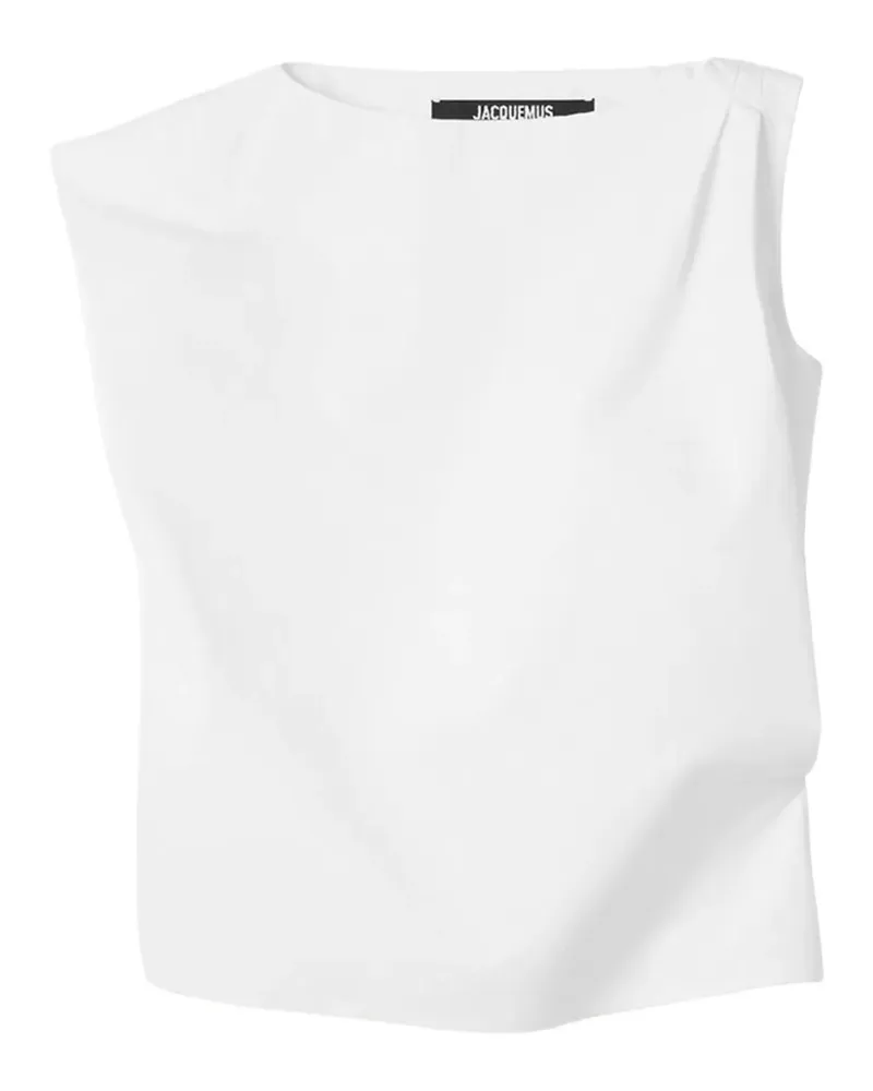 Jacquemus Asymmetrisches The Drap Top - Weiß Weiß