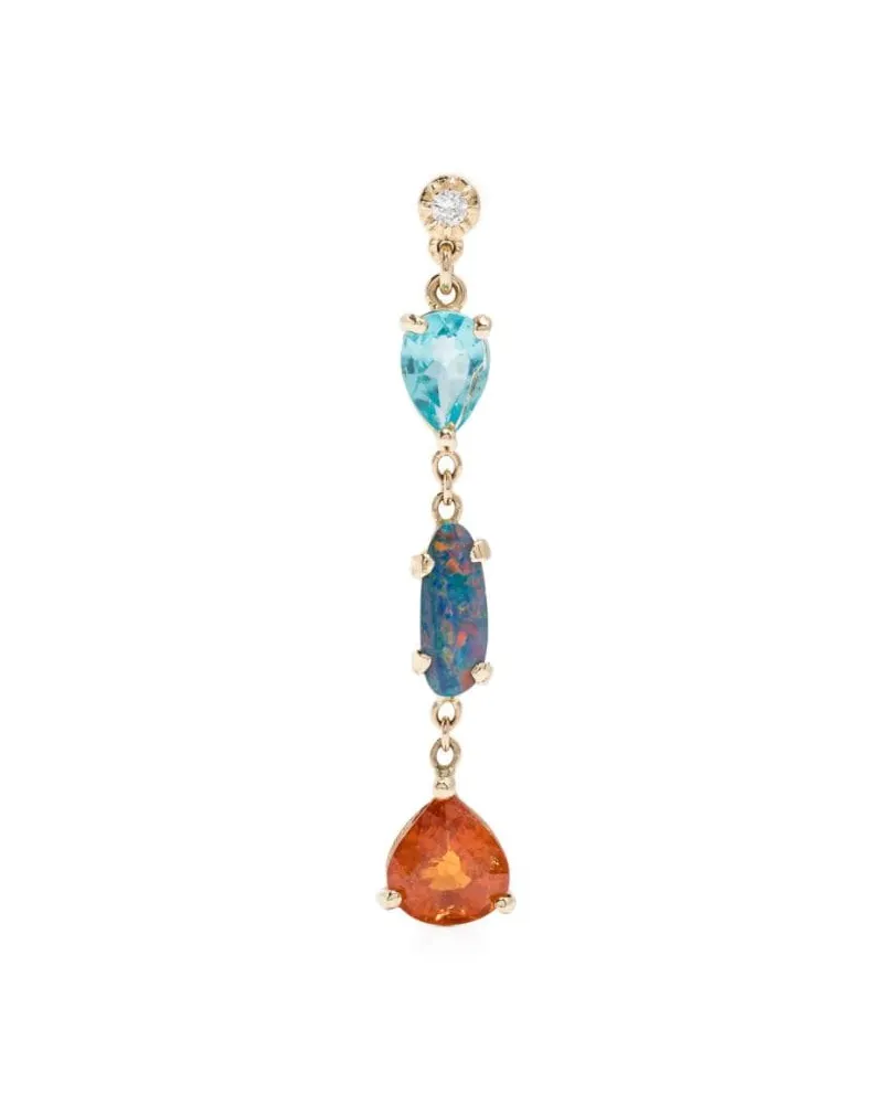 Jacquie Aiche 14kt Sophia Gelbgoldohrring mit Schmuckstein Gold