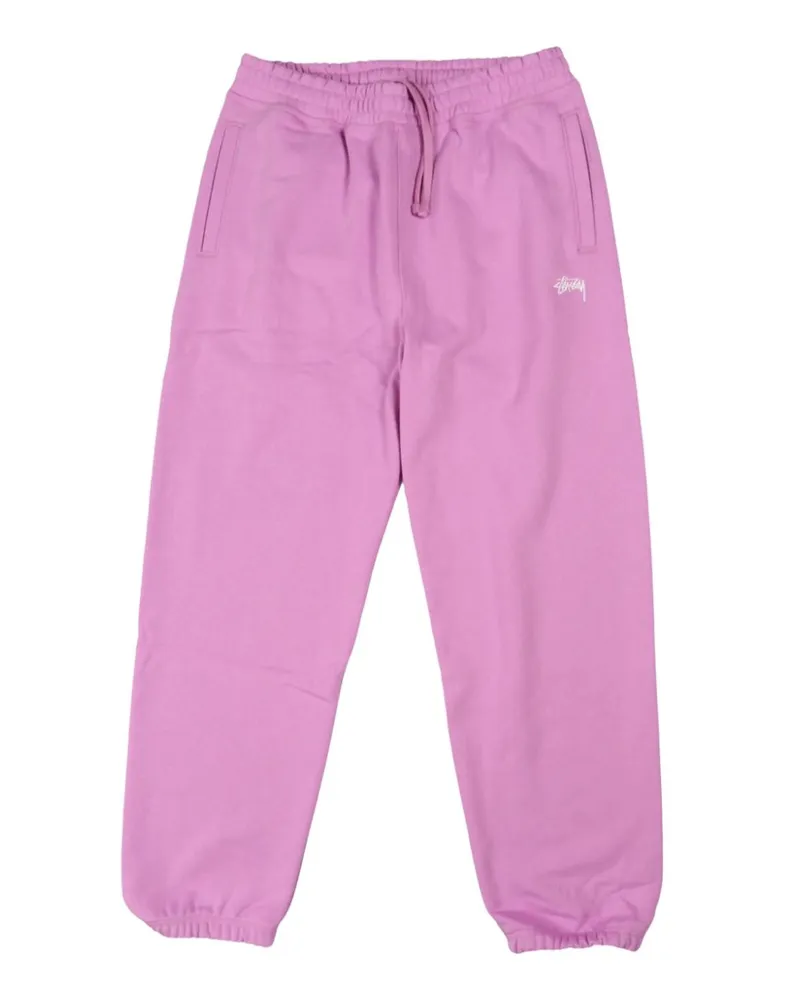 Stüssy logo-embroidered track pants Violett