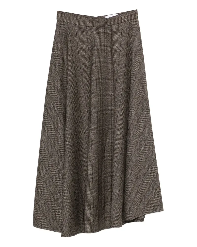 CENERE GB Plaid A-line skirt - Braun Braun