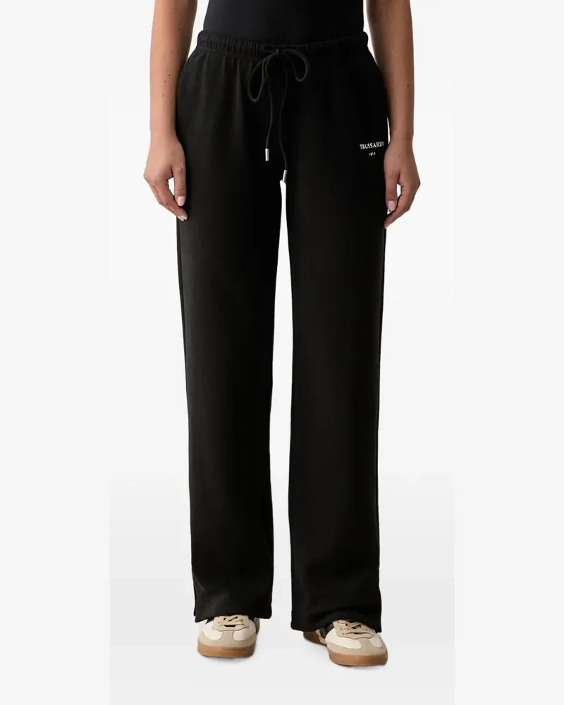 Trussardi Jogginghose mit Logo-Stickerei - Schwarz Schwarz