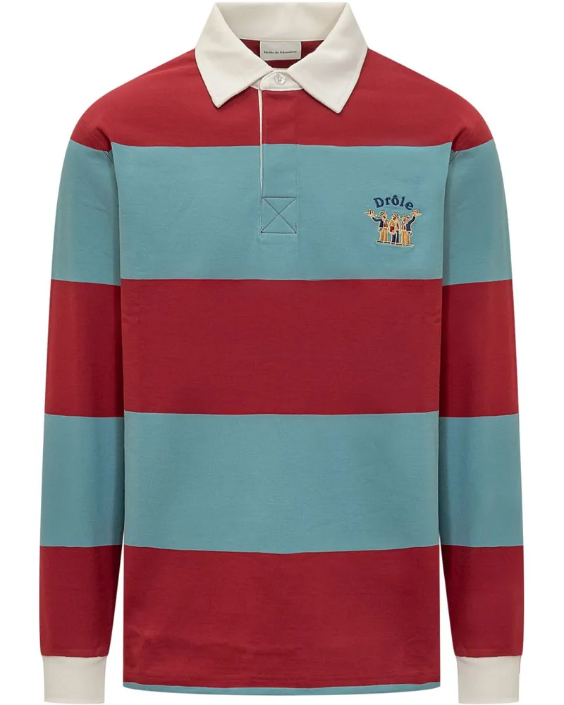 Drôle de Monsieur Le Bandes Poloshirt - Rot Rot