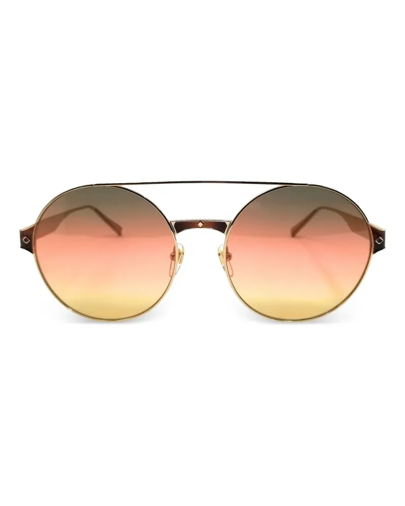 MCM Runde Sonnenbrille mit Doppelsteg - Gold Gold