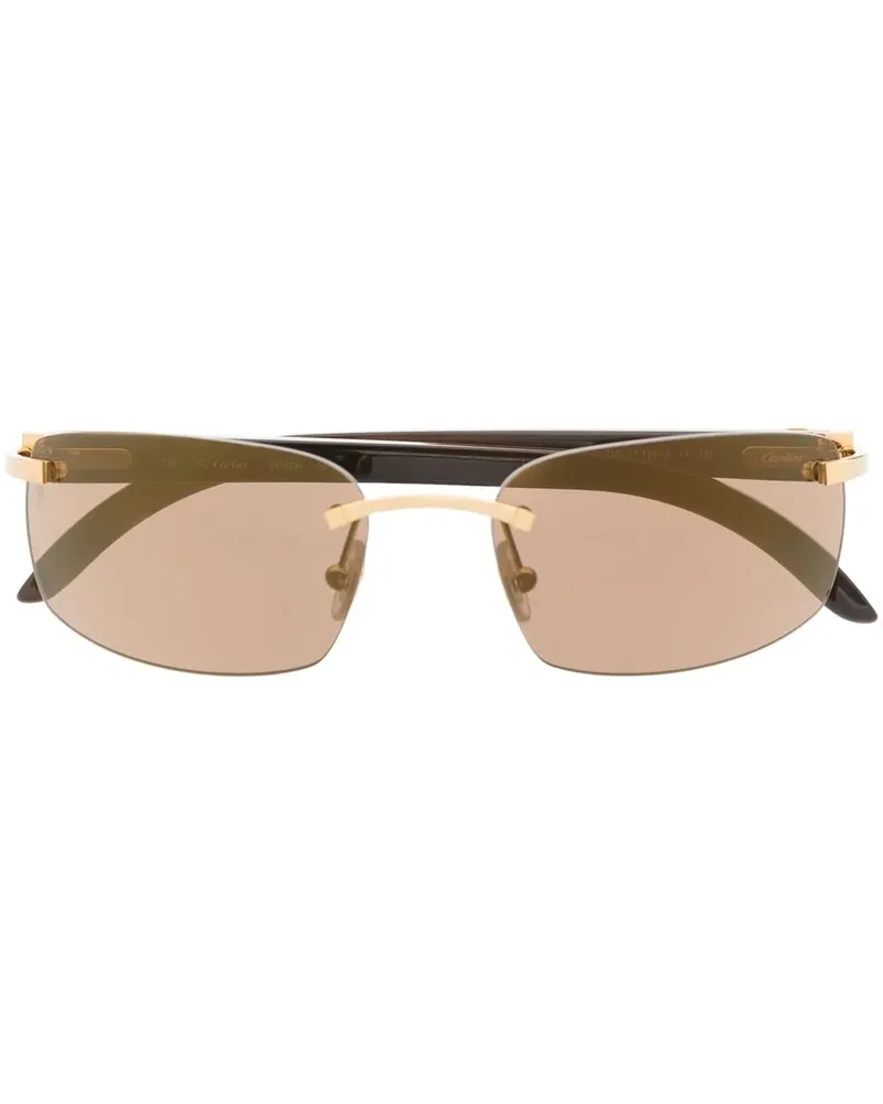 Cartier Rahmenlose Sonnenbrille - Weiß Weiß