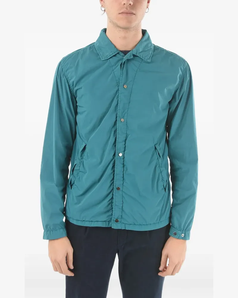 Corneliani Hemdjacke mit Druckknöpfen - Blau Blau