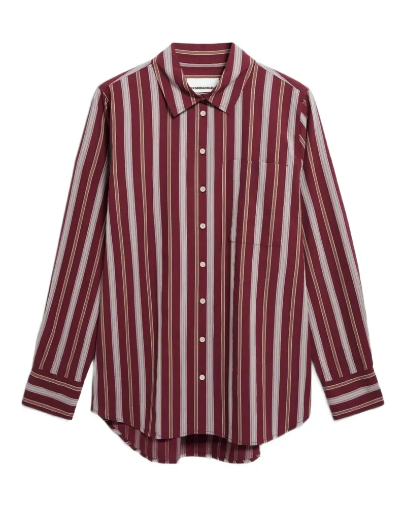 Armedangels stripe-print loose-fit shirt - Rot Rot