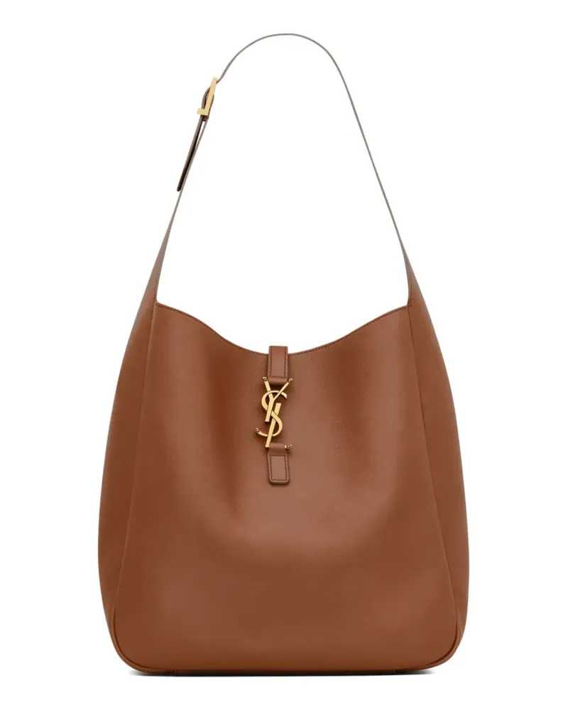 Saint Laurent Große LE 5 À 7 Schultertasche mit Logo-Schild - Braun Braun