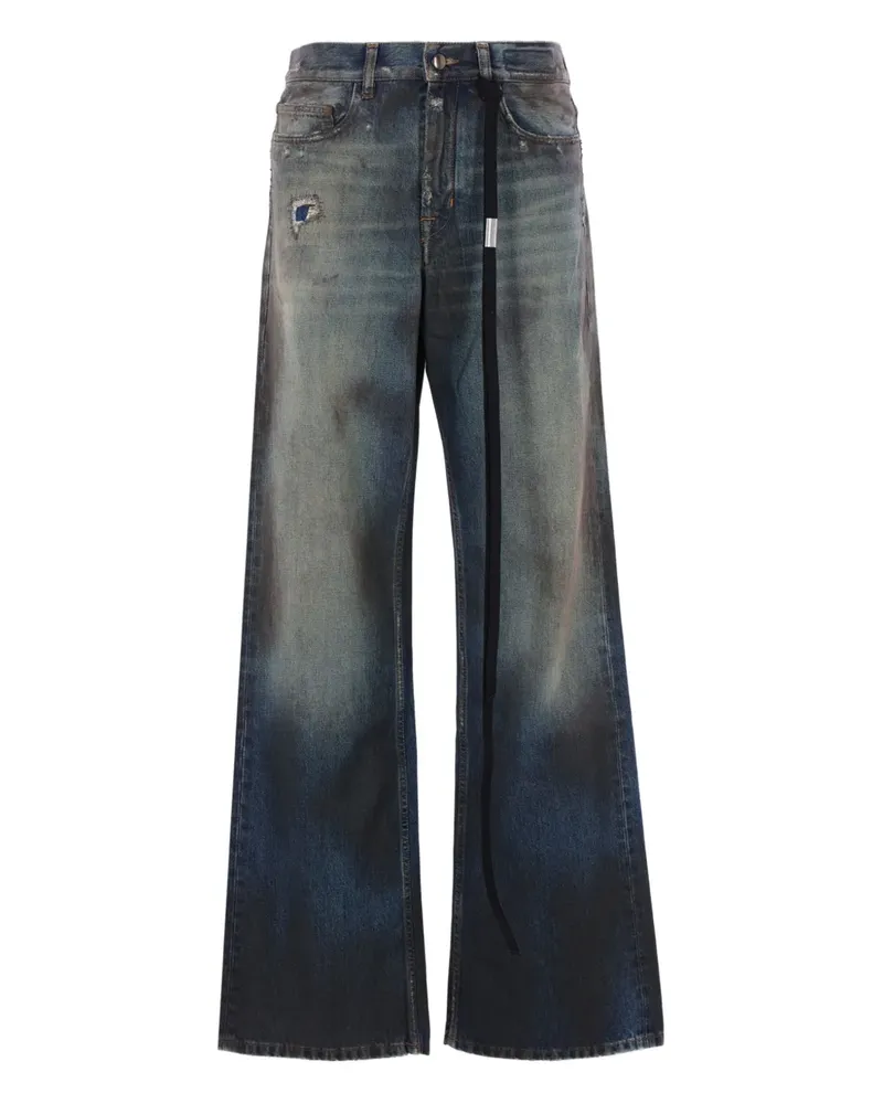 Ann Demeulemeester Ausgefranste Jeans - Blau Blau