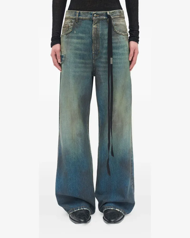 Ann Demeulemeester Ausgefranste Jeans - Blau Blau