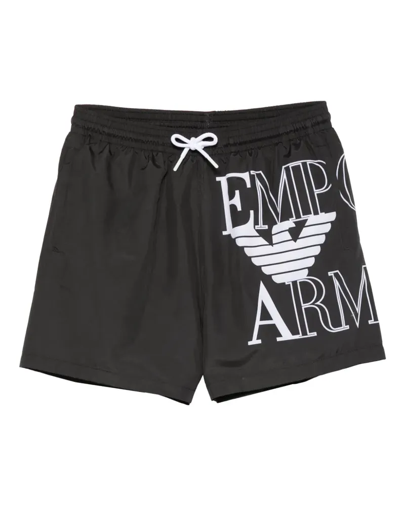 Emporio Armani Badeshorts mit Kordelzug - Schwarz Schwarz