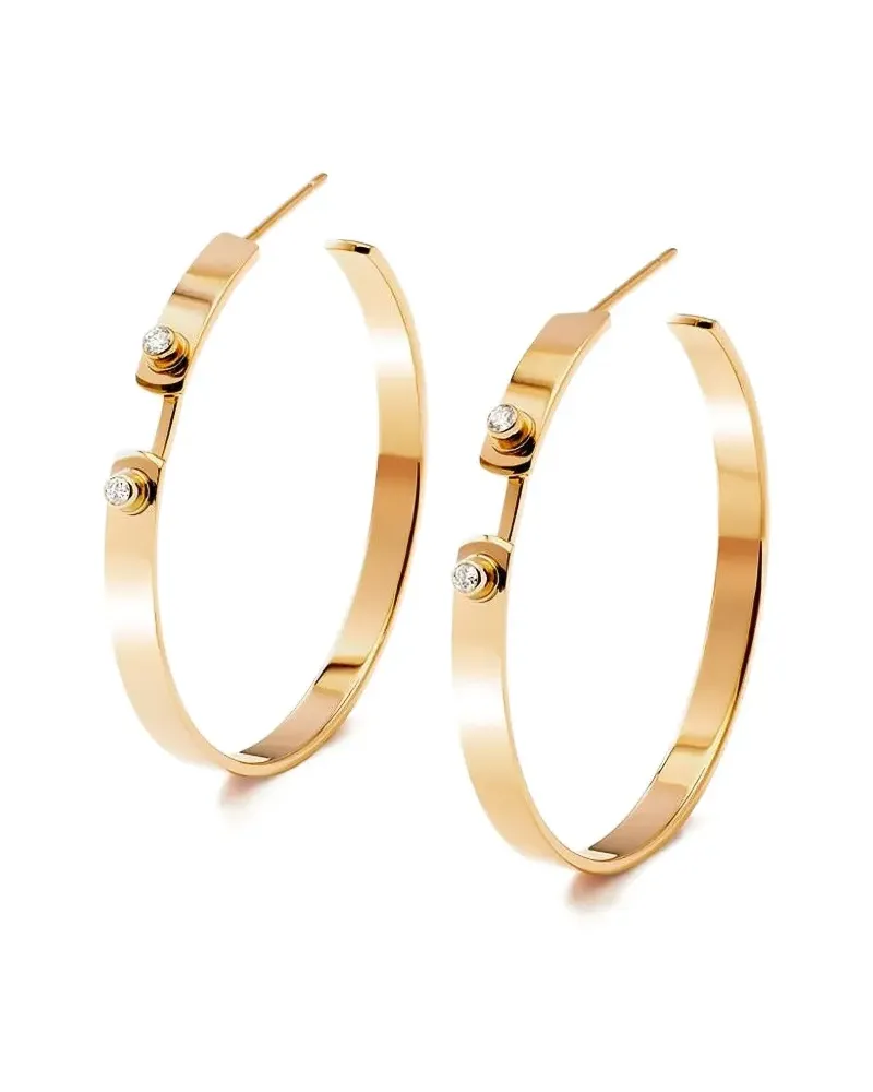 Nouvel Heritage 18kt Monday Morning Mood Gelbgoldcreolen mit Diamanten Gold