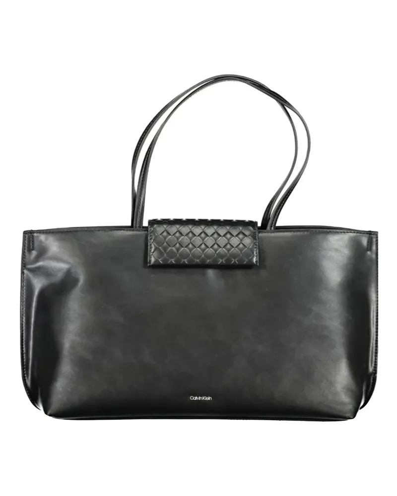 Calvin Klein woven-detail tote bag - Schwarz Schwarz