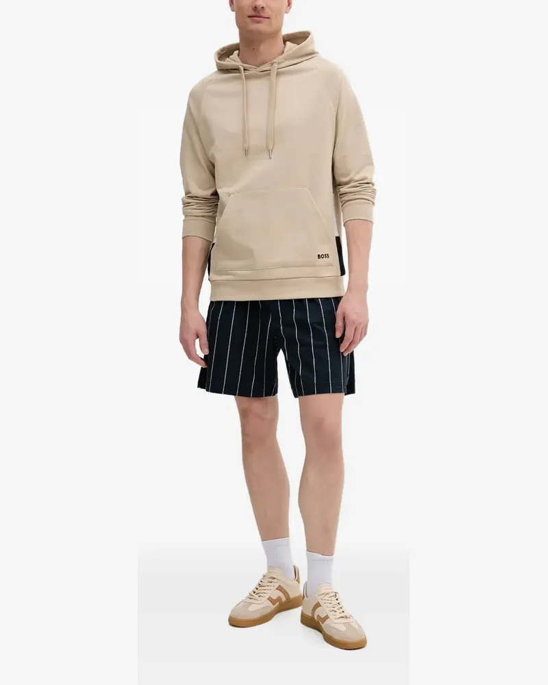 HUGO BOSS Shorts mit Nadelstreifen - Schwarz Schwarz