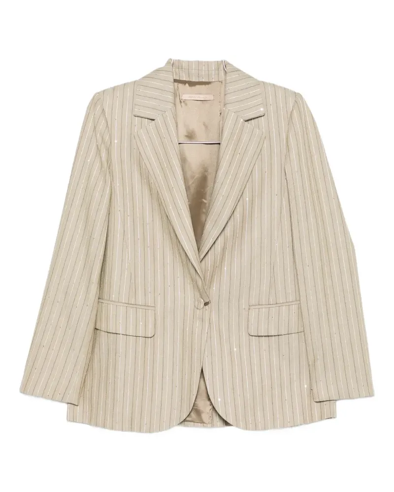 Pennyblack pinstripe sequin-embellished blazer - Grün Grün