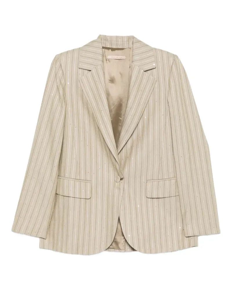 Pennyblack pinstripe sequin-embellished blazer - Grün Grün