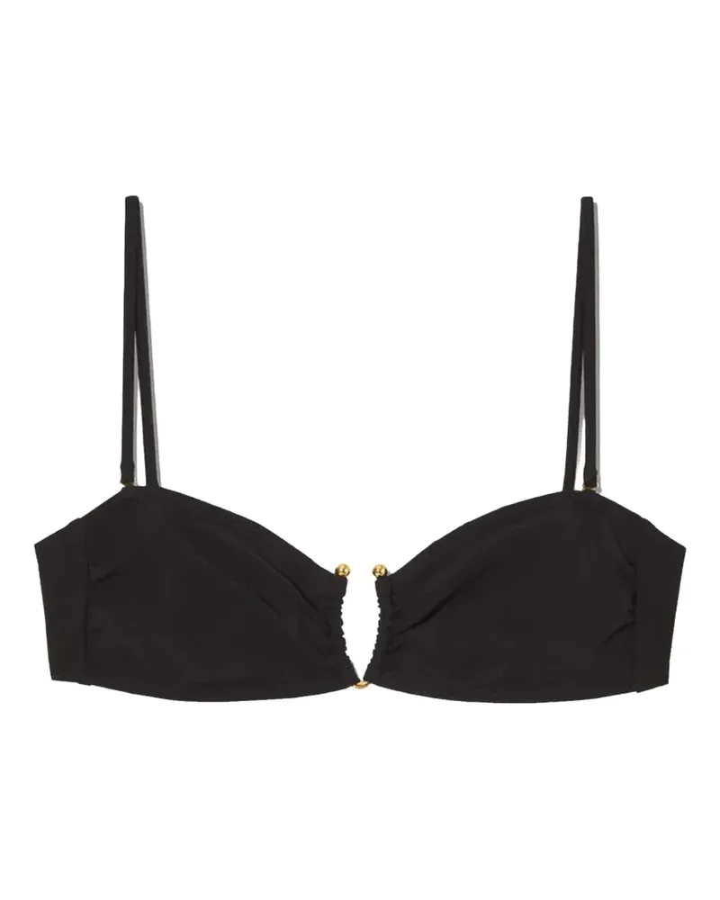 Nili Lotan Gerafftes Bandeau-Bikinioberteil - Schwarz Schwarz