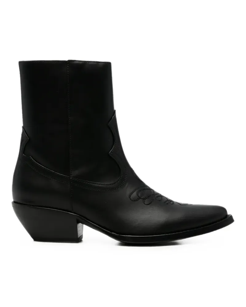Amiri Bestickte Stiefel - Schwarz Schwarz