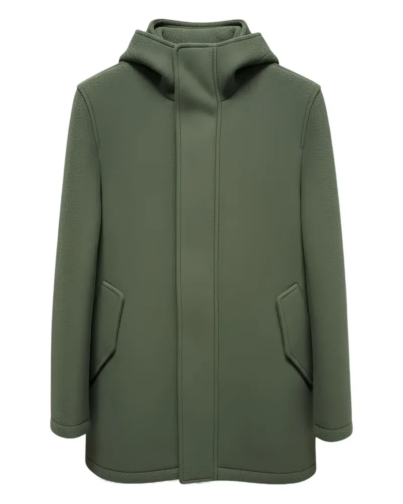 Manuel Ritz Kapuzenmantel mit Klappentasche - Grün Grün