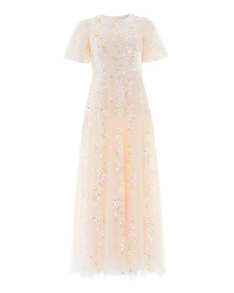 Needle & Thread Confetti round-neck maxi dress - Nude Nude