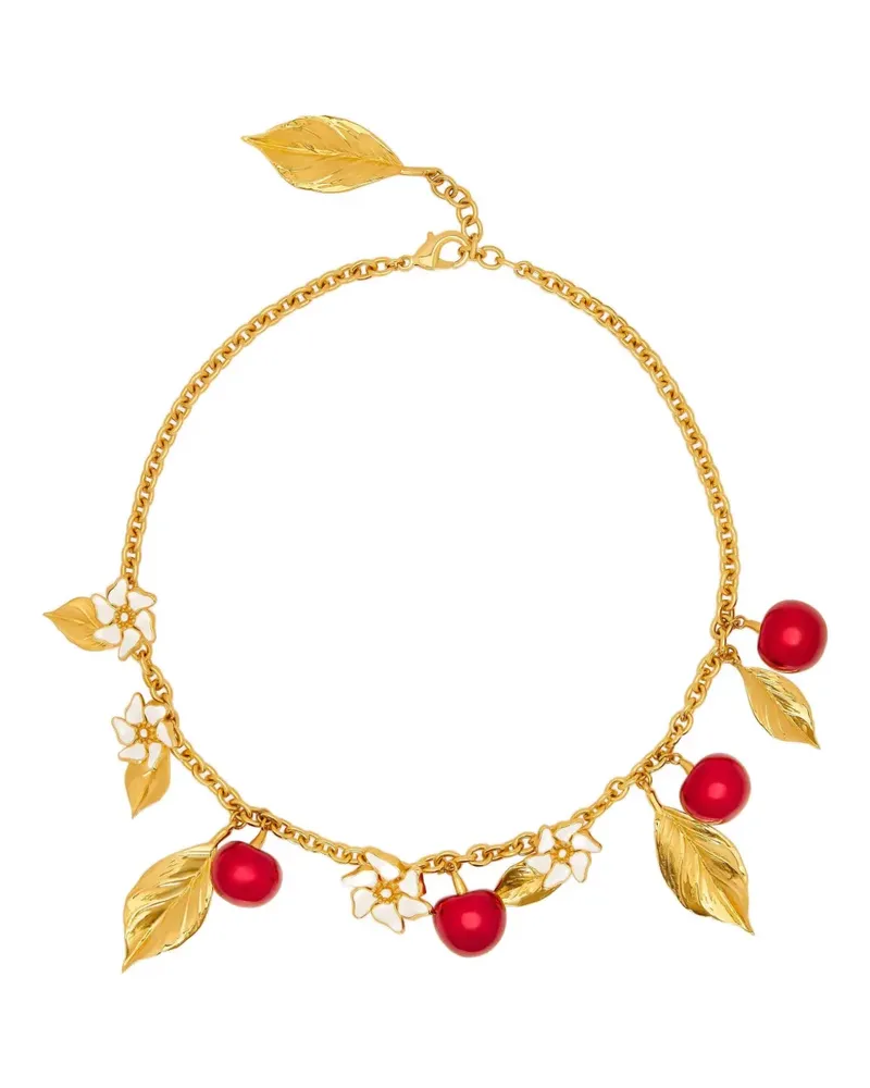 Oscar de la Renta Cherry Halskette - Gold Gold