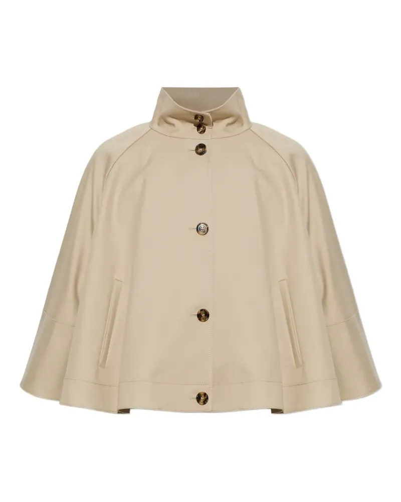 Max Mara Wasserabweisendes Cape aus Gabardine mit lockerem Schnitt - Nude Nude