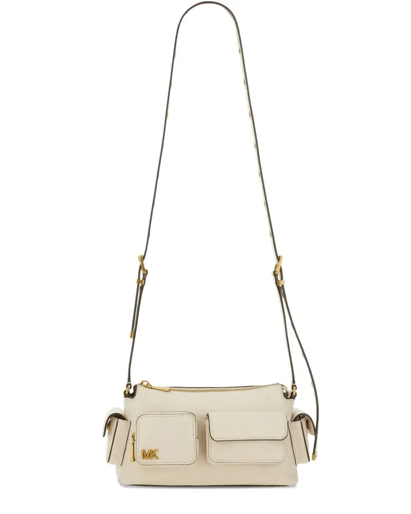 Michael Kors small Dakota pocket leather cross body bag - Nude Nude