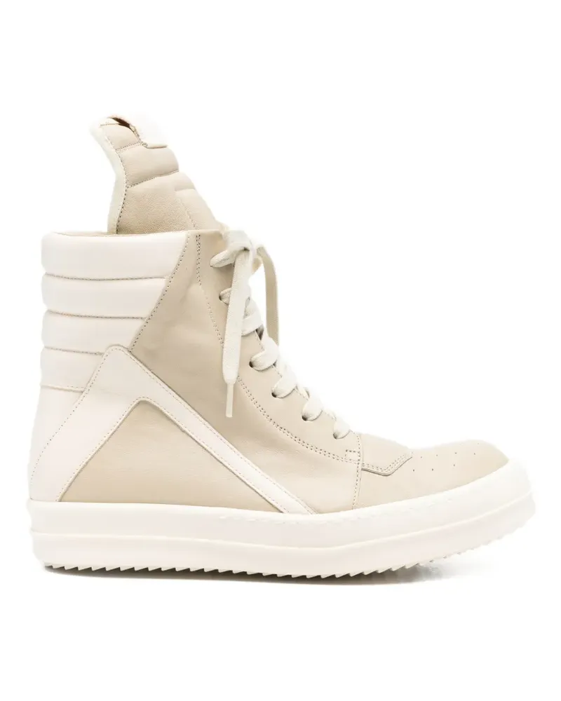 Rick Owens high top geobasket sneakers - Nude Nude