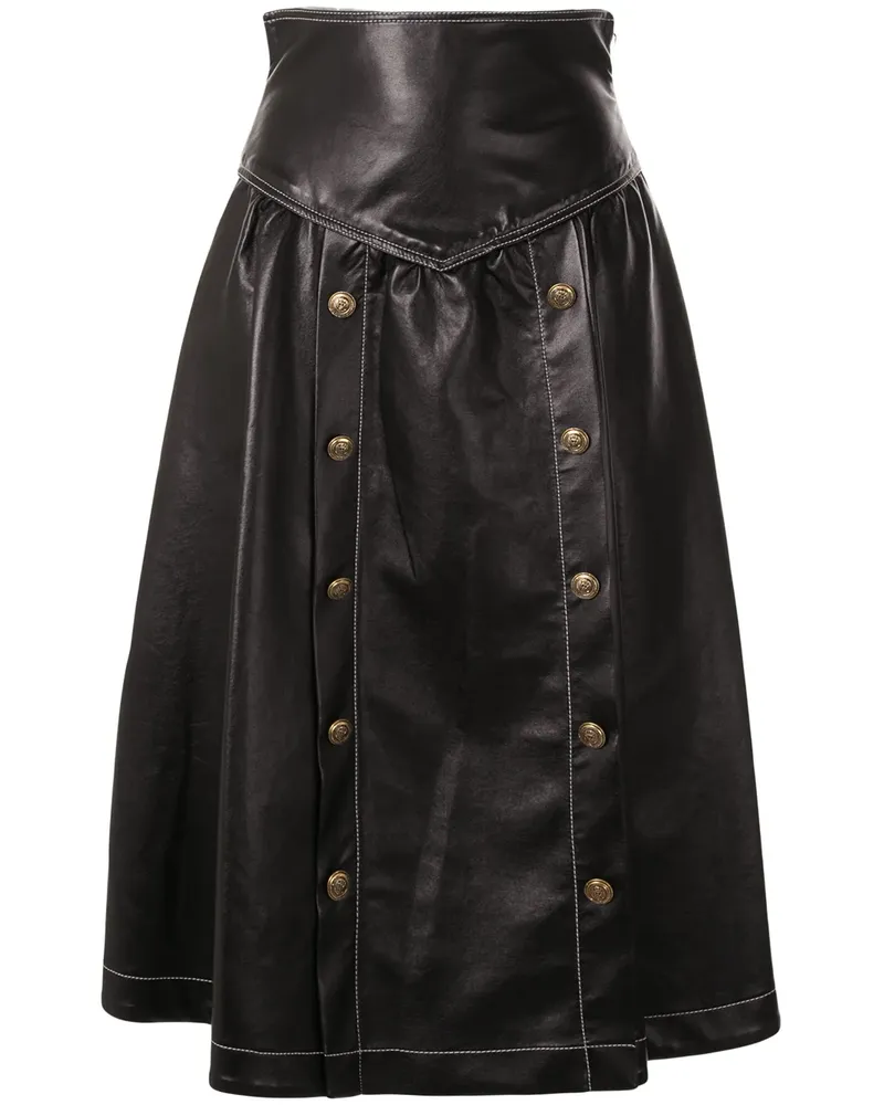 Philosophy Di Lorenzo Serafini Ausgestellter Rock mit Einsätzen - Schwarz Schwarz