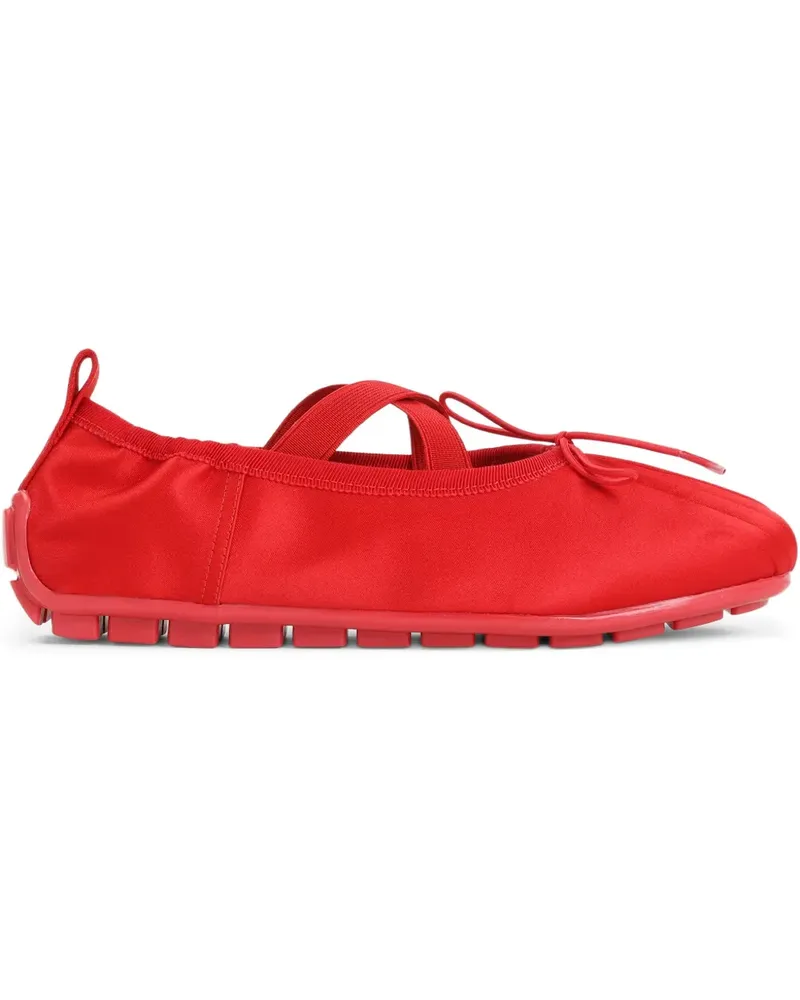 Simone Rocha Grip Ballerinas mit überkreuzten Riemen - Rot Rot