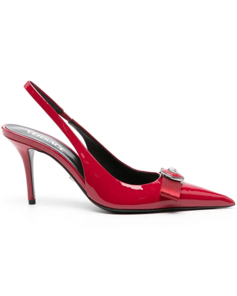 Versace Slingback-Pumps mit Gianni-Schleife 85mm - Rot Rot