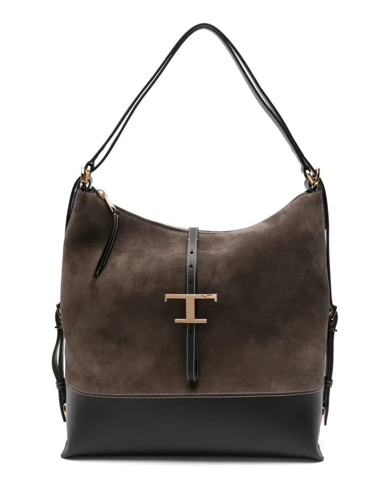 TOD'S T Timeless Schultertasche - Braun Braun
