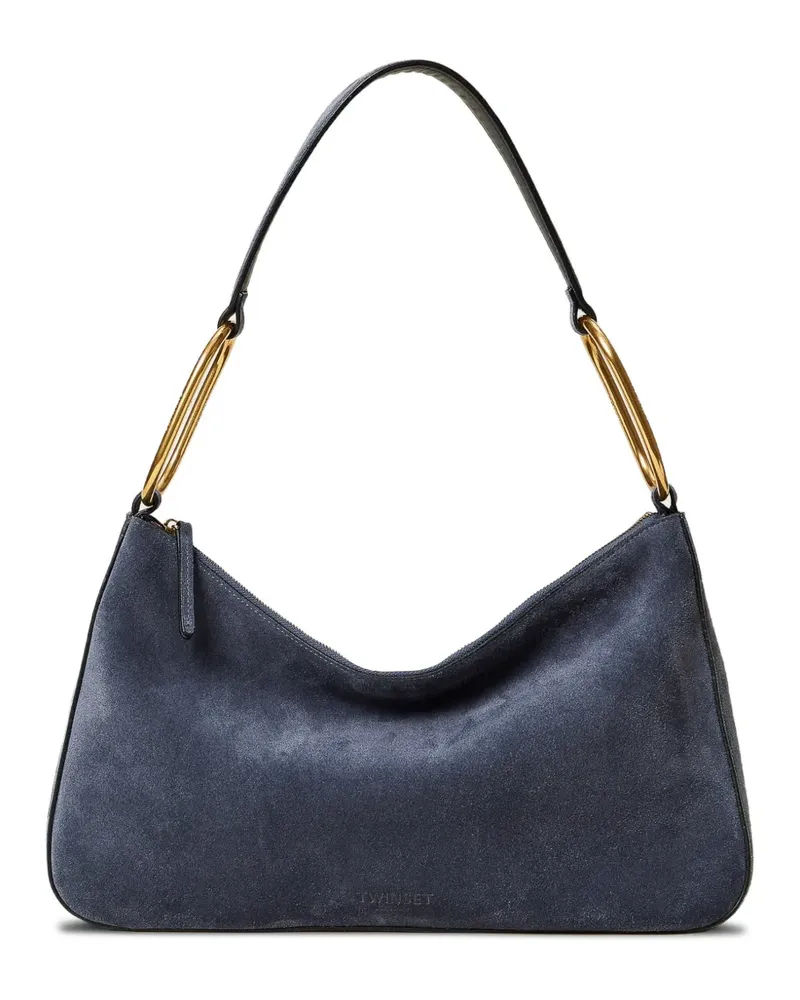 Twin-Set Liliane Schultertasche mit Ringhenkel - Blau Blau