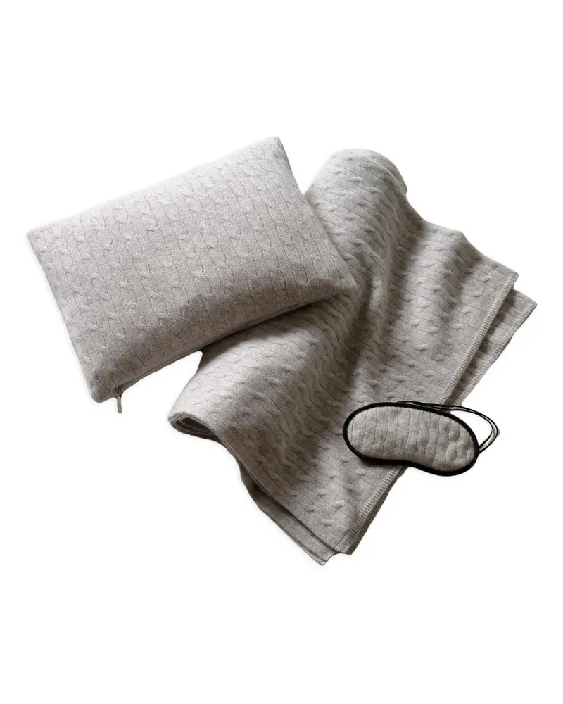 Ralph Lauren Home Reise-Set mit Zopfmuster - Grau Grau