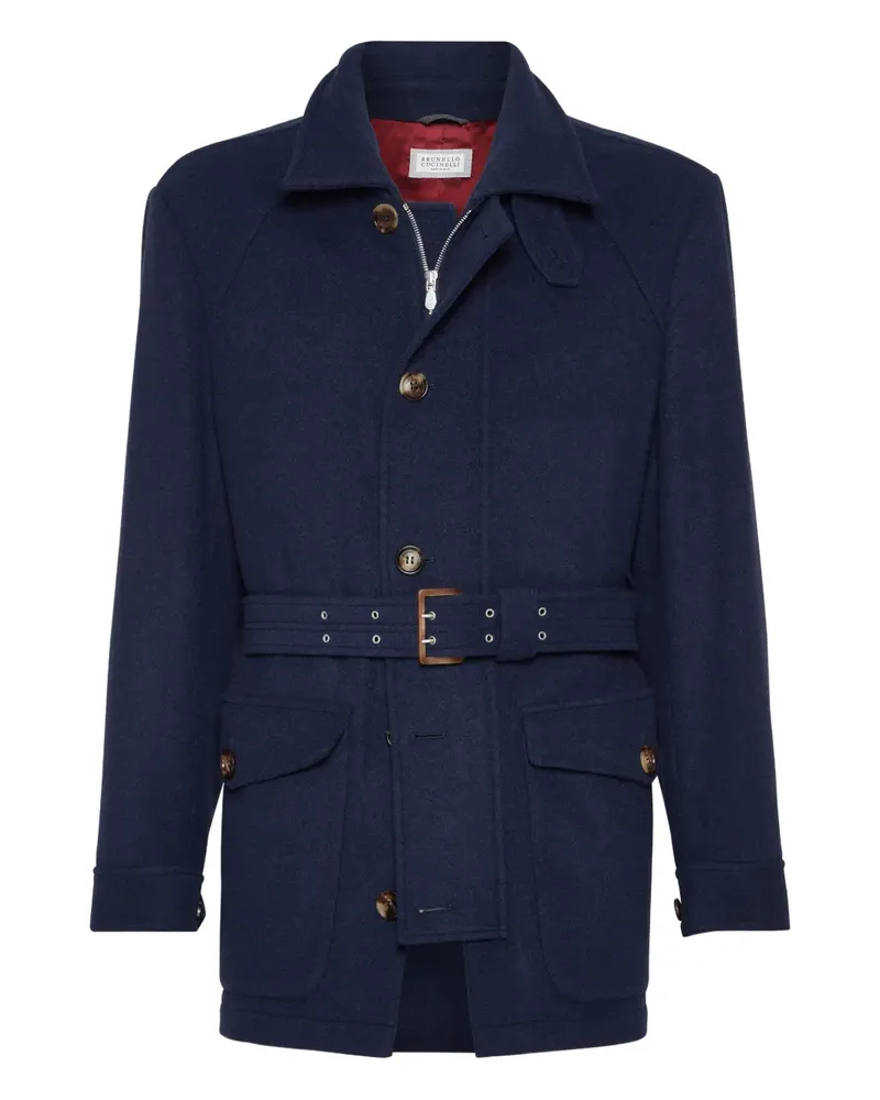 Brunello Cucinelli Jacke mit Gürtel - Blau Blau