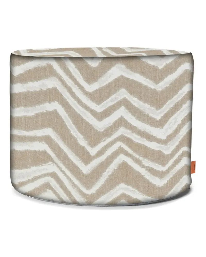 Missoni Home Hocker mit Zickzackmuster (30cm x 40cm) - Nude Nude