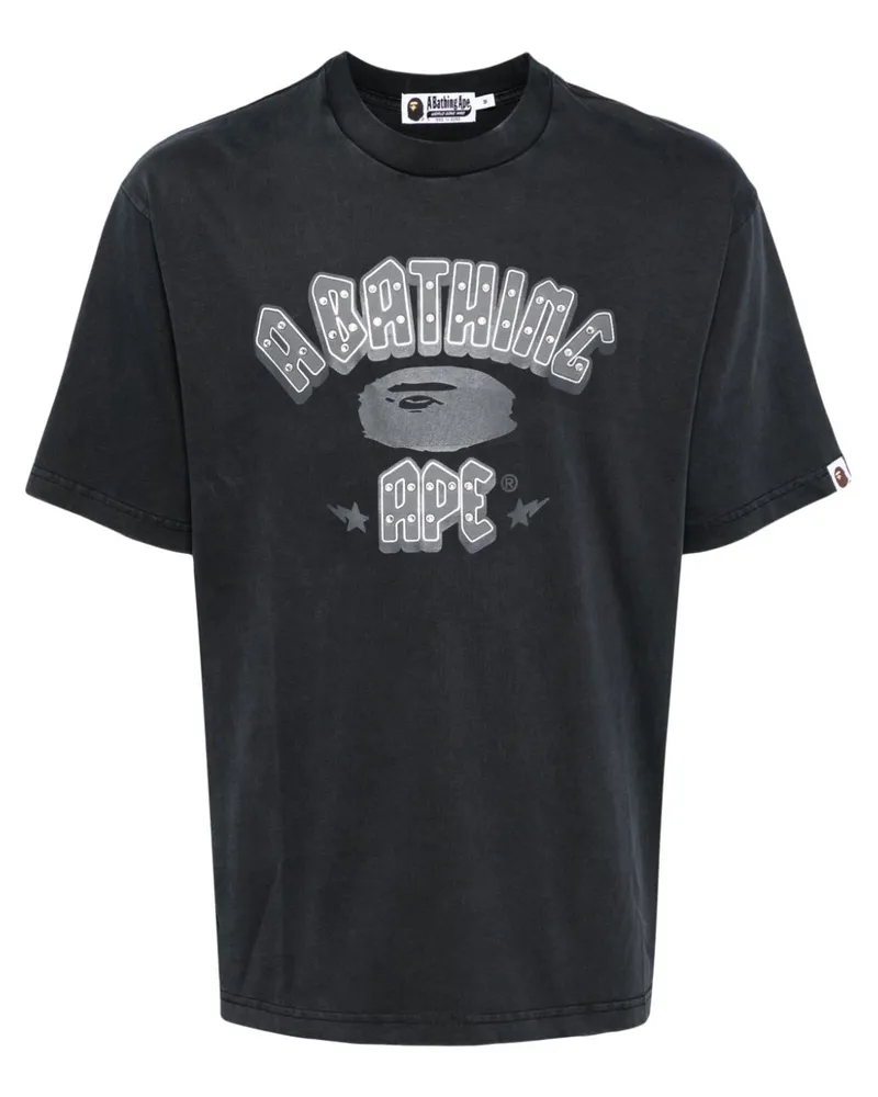 BAPE T-Shirt mit grafischem Print - Grau Grau