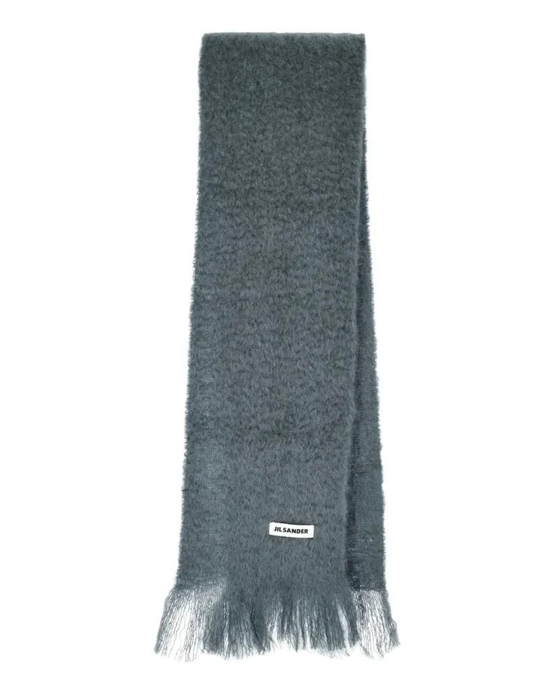 Jil Sander fringed brushed-finish scarf - Grau Grau