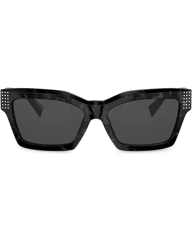 Alain Mikli Eckige Sonnenbrille - Schwarz Schwarz