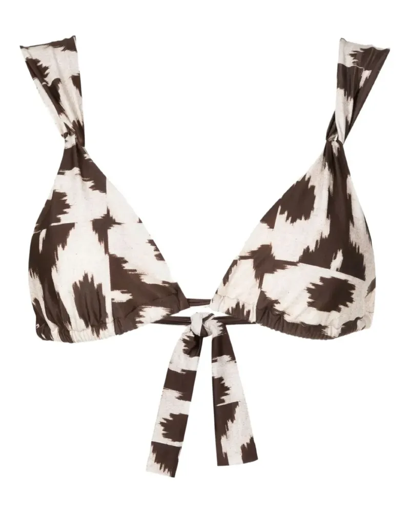 Lenny Niemeyer ikat bikini top - Braun Braun