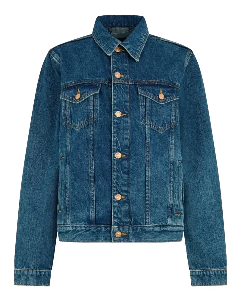 7 for all mankind Perfect Jeansjacke mit Knopfverschluss - Blau Blau