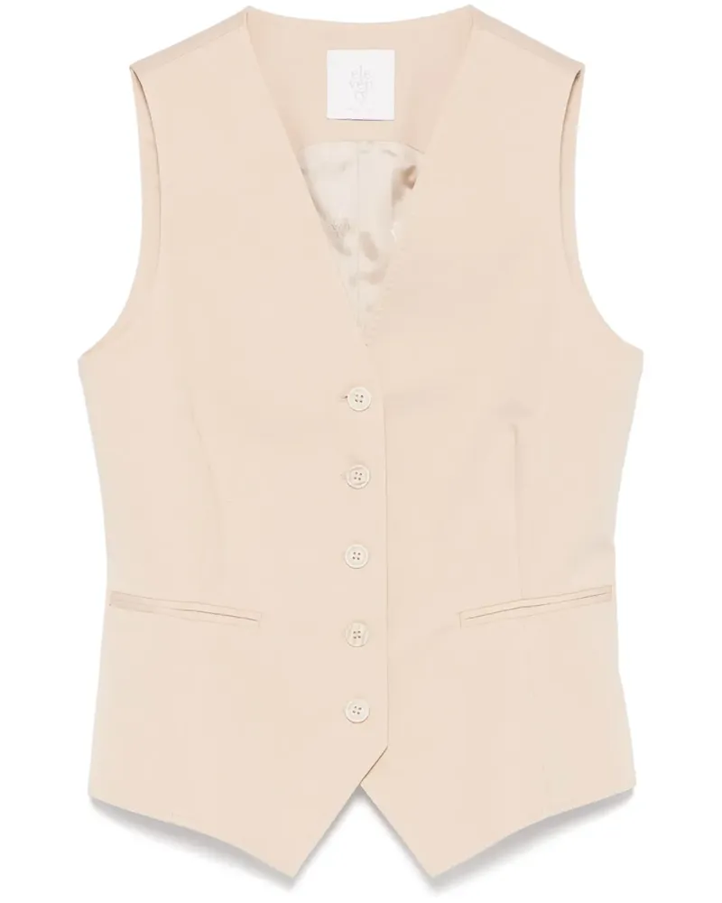 Eleventy Gabardine-Weste - Nude Nude