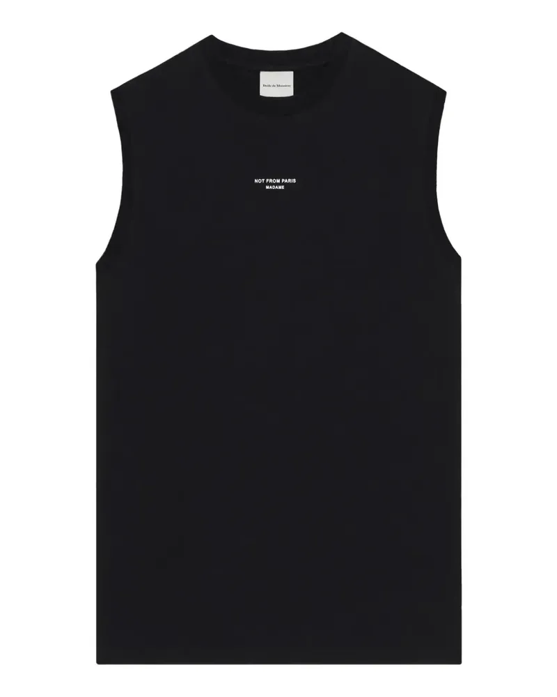 Drôle de Monsieur slogan-print tank top - Schwarz Schwarz